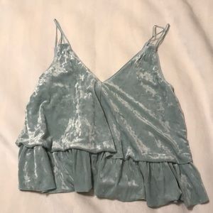 Aerie aqua velvet v neck tank top sz small